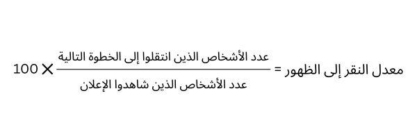 معادلة معدل النقر إلى الظهور